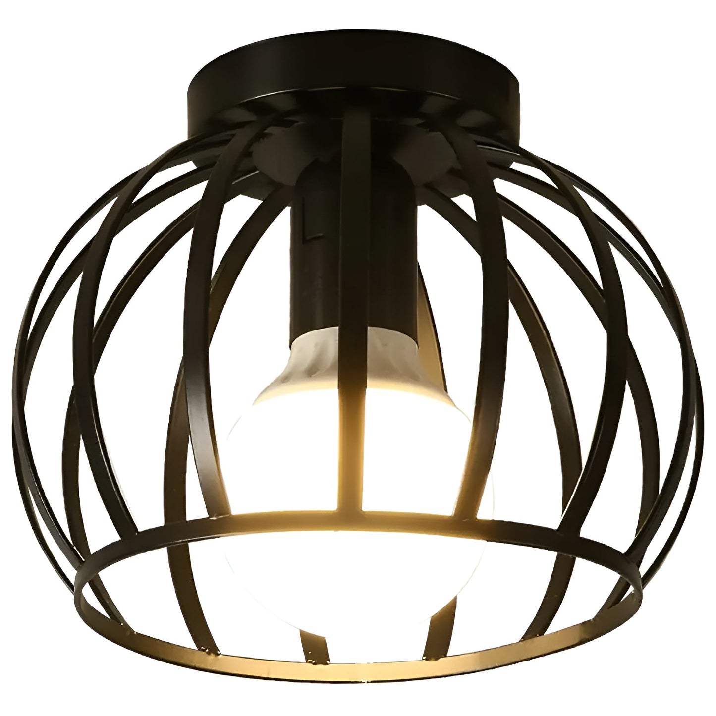 GangpadSchijn | Geometrische Plafondlamp in Zwart Metaal