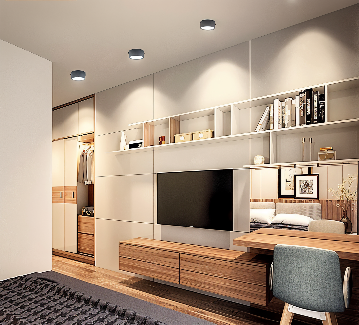 Aluminiumbalk | Spot LED Rond Extra-plat in Aluminium