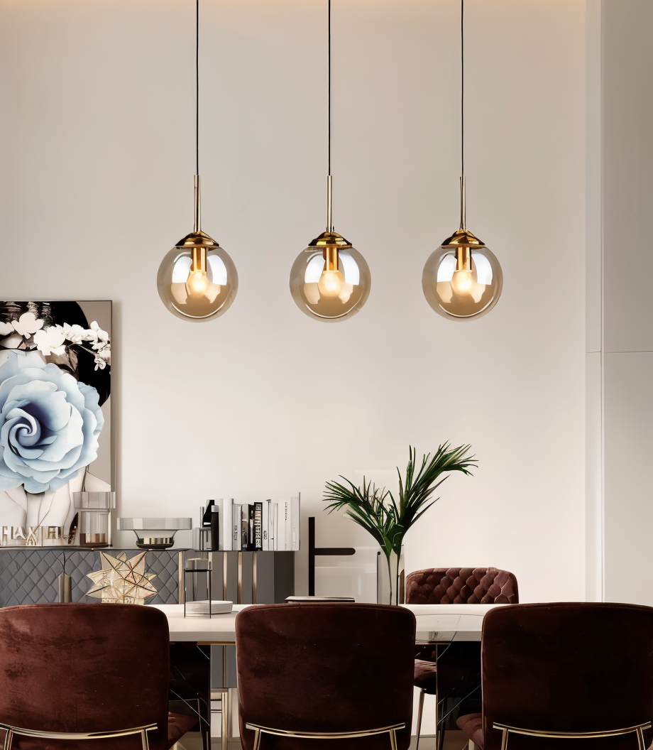 Skymora | Suspensie Nordique in Glas Pierre – Fitting E14