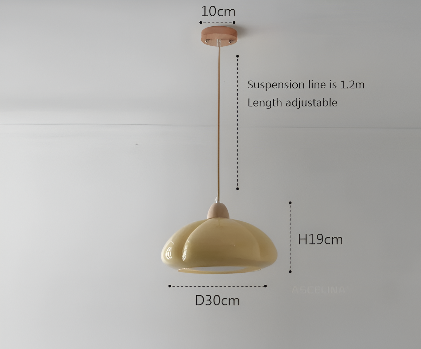 Gourmelle | Suspension Citrouille Rétro en Verre et Bois – Style Nordique Naturel