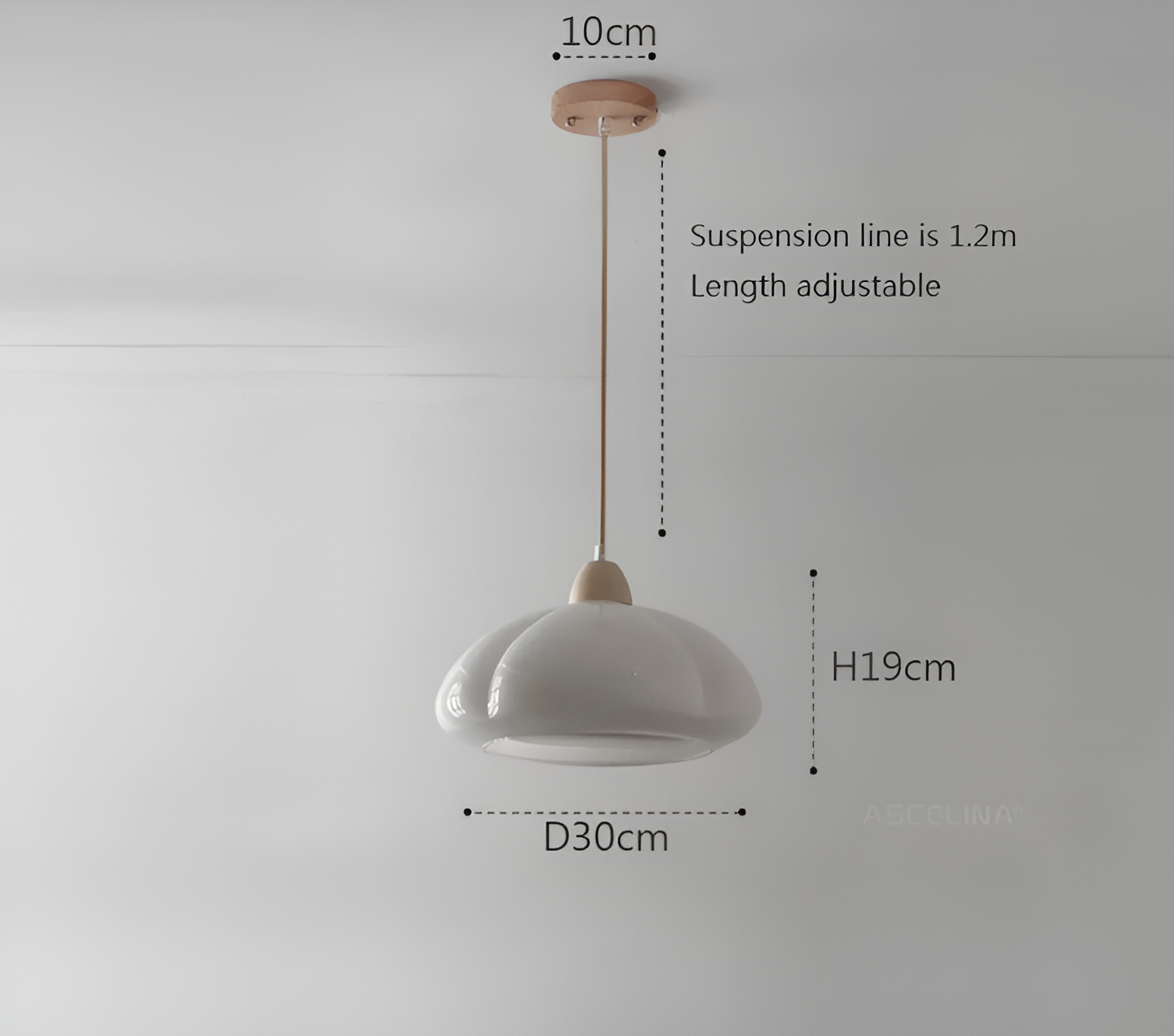 Gourmelle | Suspension Citrouille Rétro en Verre et Bois – Style Nordique Naturel