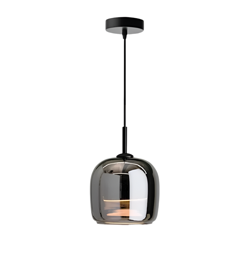 NoirNorse – Lampe Pendante Nordique en Verre Noir