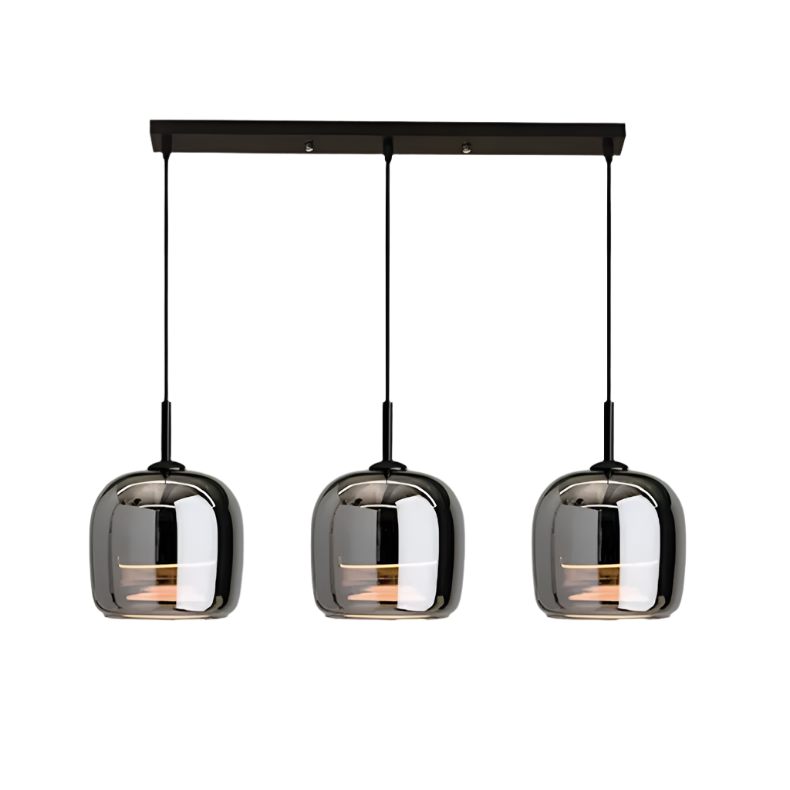 NoirNorse – Lampe Pendante Nordique en Verre Noir