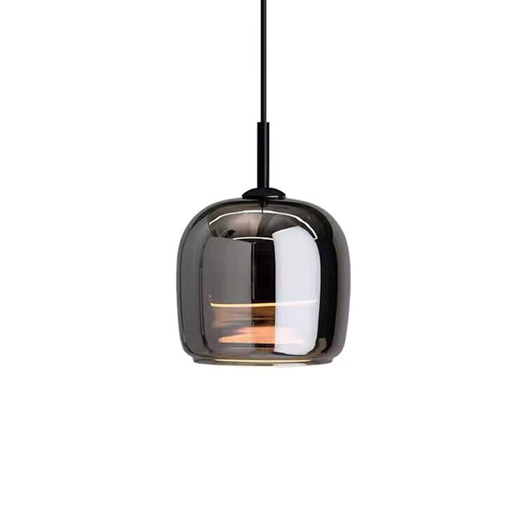 NoirNorse – Lampe Pendante Nordique en Verre Noir