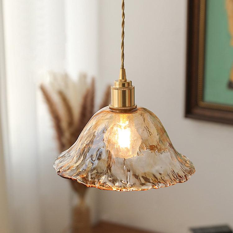 AmberHaven – Suspension Vintage en Verre Brun