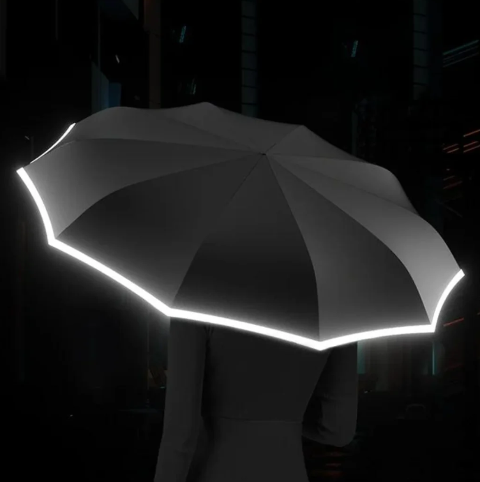 Parapluie Anti-Tempête Réfléchissant | Résistant & Compact