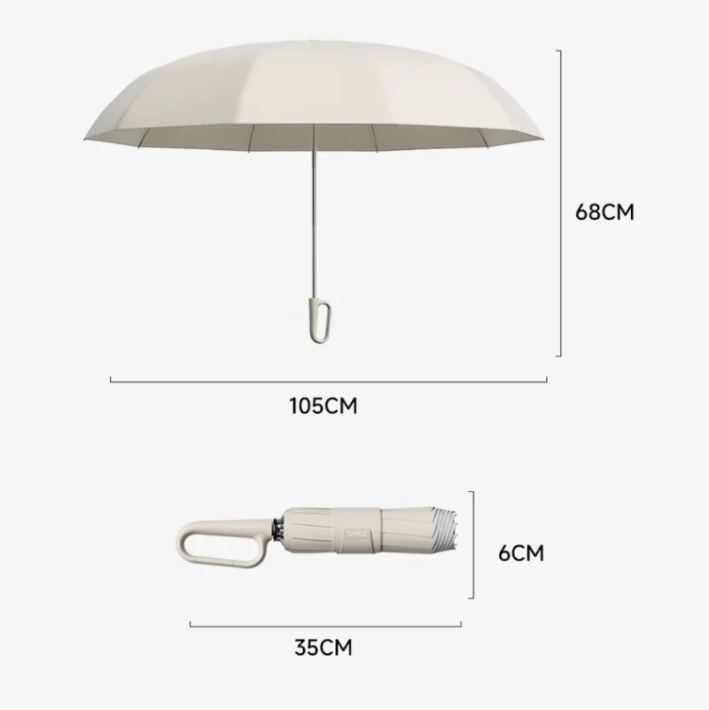 Parapluie Anti-Tempête Réfléchissant | Résistant & Compact