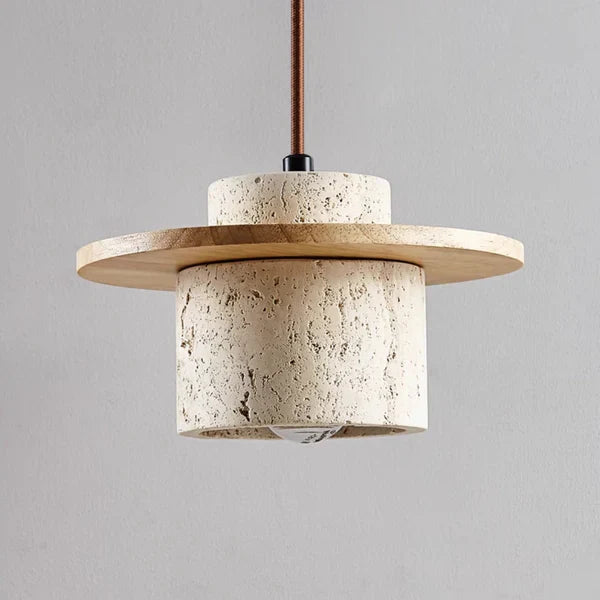 AETHERGLOW STONE – Suspension en travertin naturel