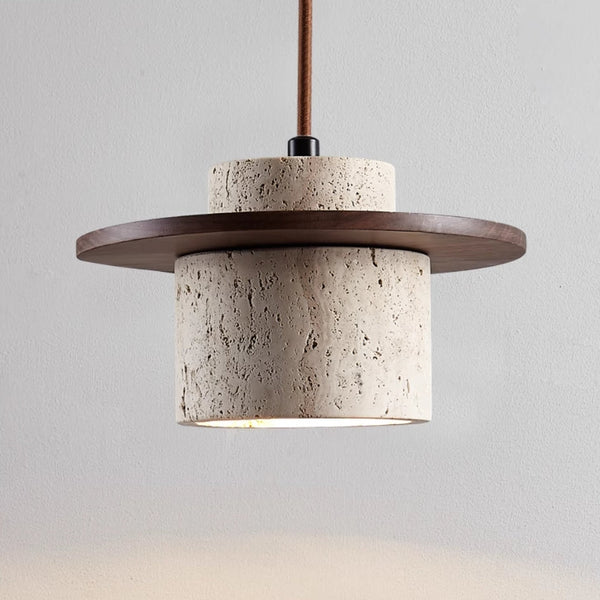 AETHERGLOW STONE – Suspension en travertin naturel