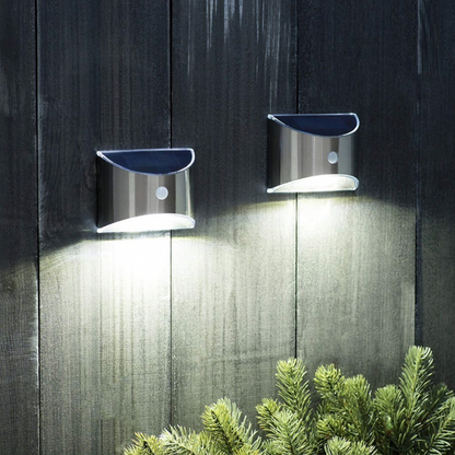 LumiChrome – Ronde Zonne Buiten Wandlampen (Set van 2)