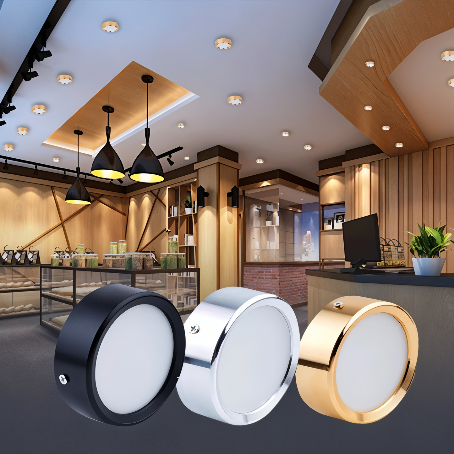 Aluminiumbalk | Spot LED Rond Extra-plat in Aluminium