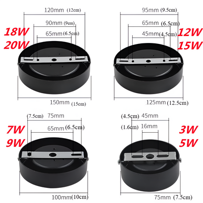 Aluminiumbalk | Spot LED Rond Extra-plat in Aluminium