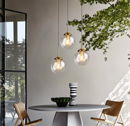 Skymora | Suspensie Nordique in Glas Pierre – Fitting E14