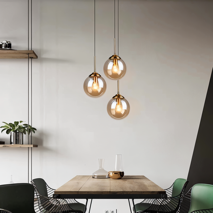 Skymora | Suspensie Nordique in Glas Pierre – Fitting E14