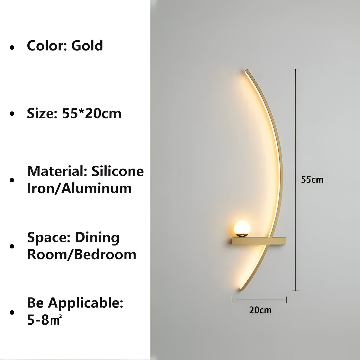 BrightArc – Applique murale en arc LED pour une touche design contemporaine