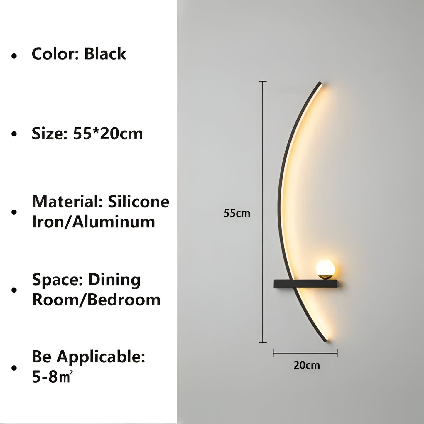 BrightArc – Applique murale en arc LED pour une touche design contemporaine