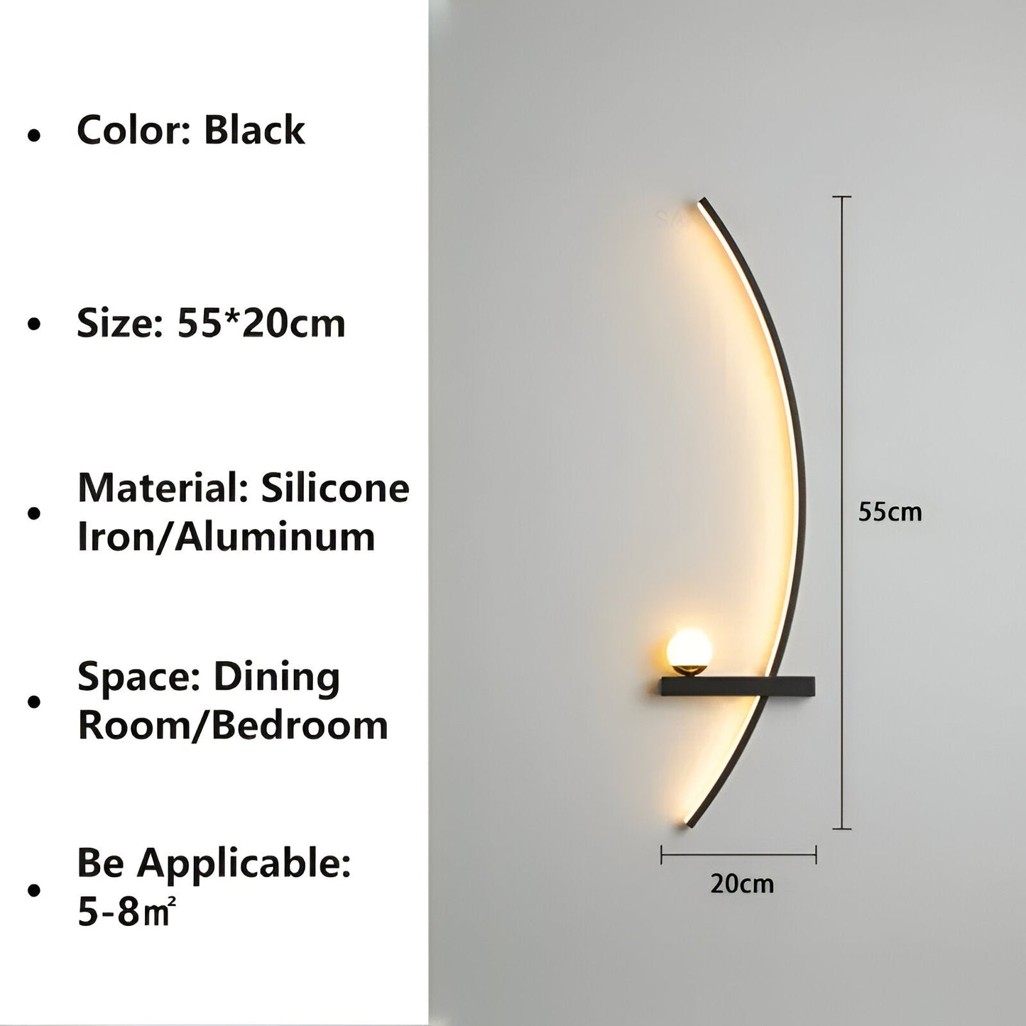 BrightArc – Applique murale en arc LED pour une touche design contemporaine