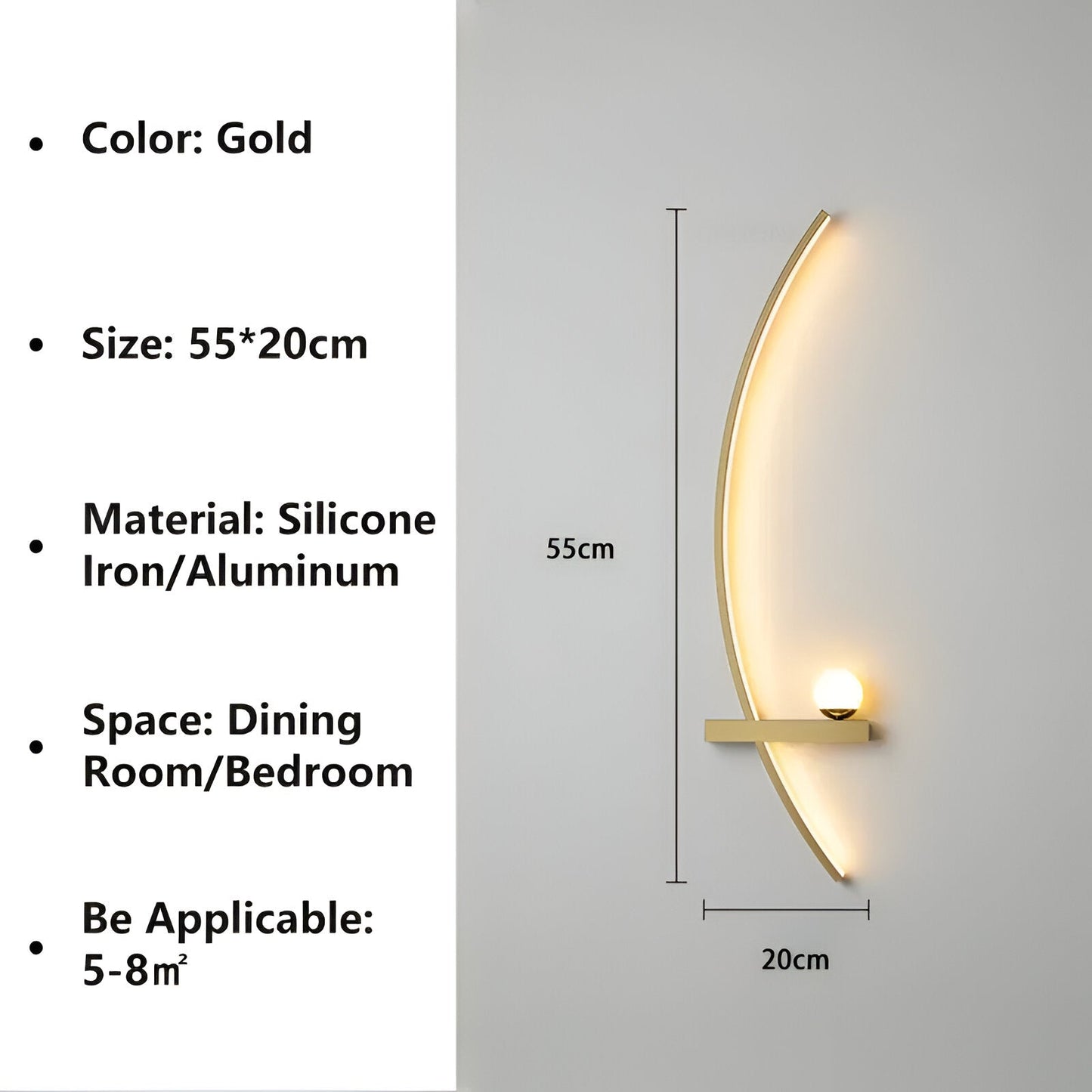 BrightArc – Applique murale en arc LED pour une touche design contemporaine