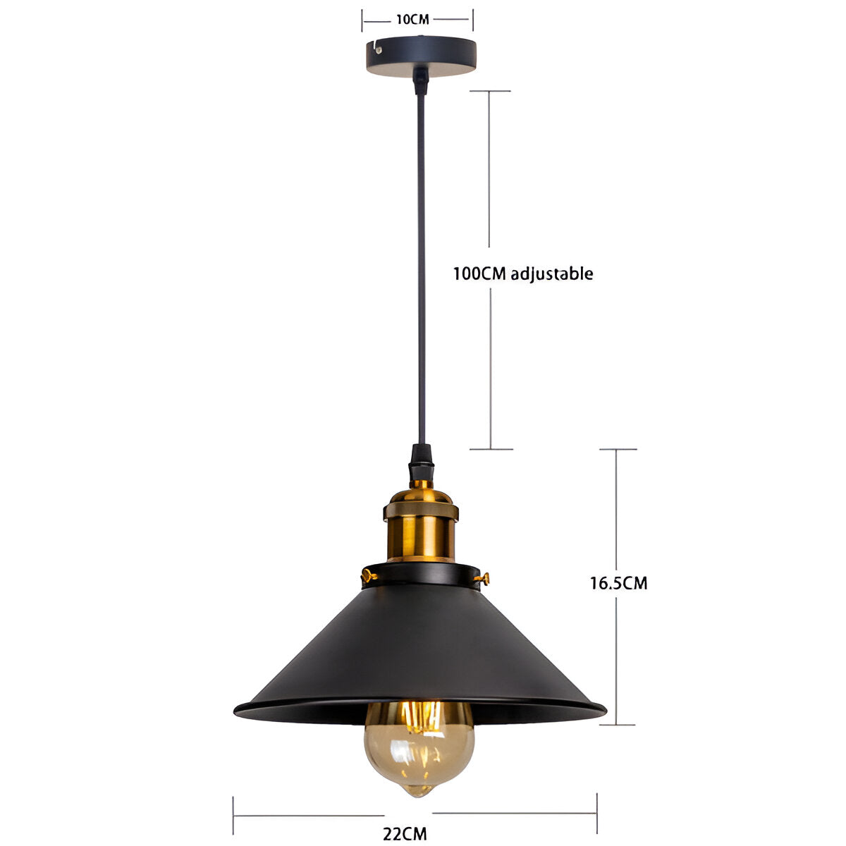 FunnDrop | Suspension Industrielle Rétro in Smeedijzer