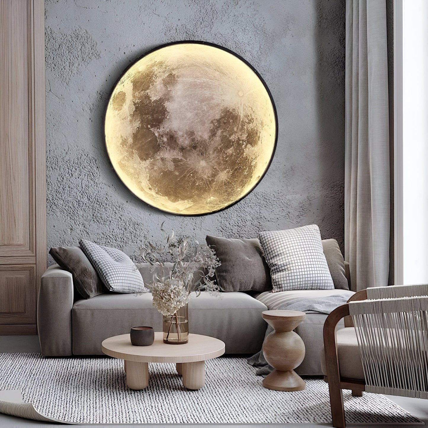 MoonSculpt – Applique murale 3D en forme de lune, réglable et dimmable