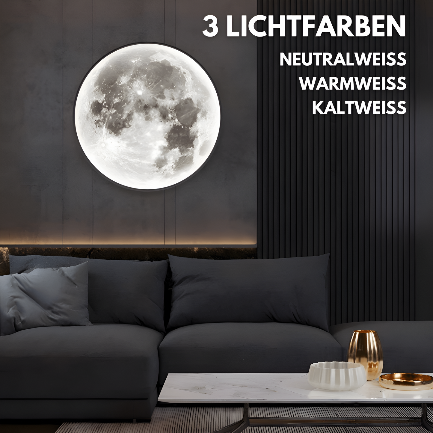 MoonSculpt – Applique murale 3D en forme de lune, réglable et dimmable