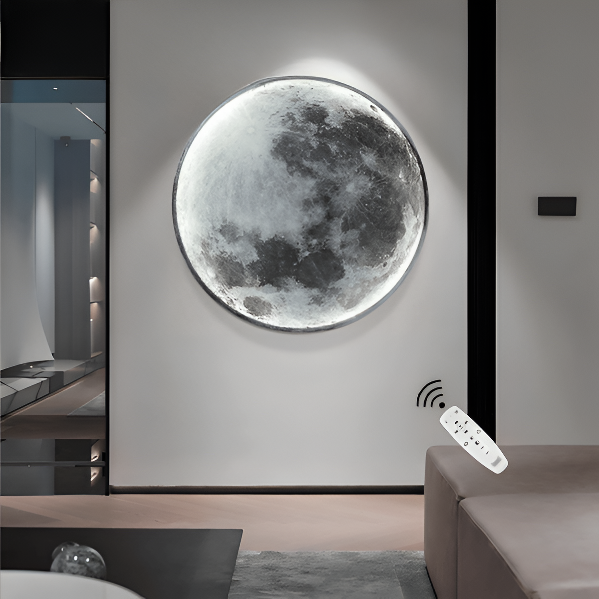 MoonSculpt – Applique murale 3D en forme de lune, réglable et dimmable