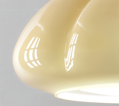 Gourmelle | Suspension Citrouille Rétro en Verre et Bois – Style Nordique Naturel