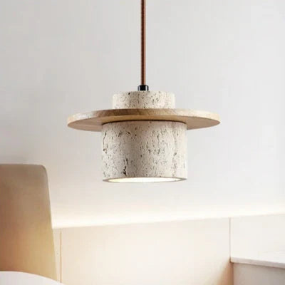 AETHERGLOW STONE – Suspension en travertin naturel