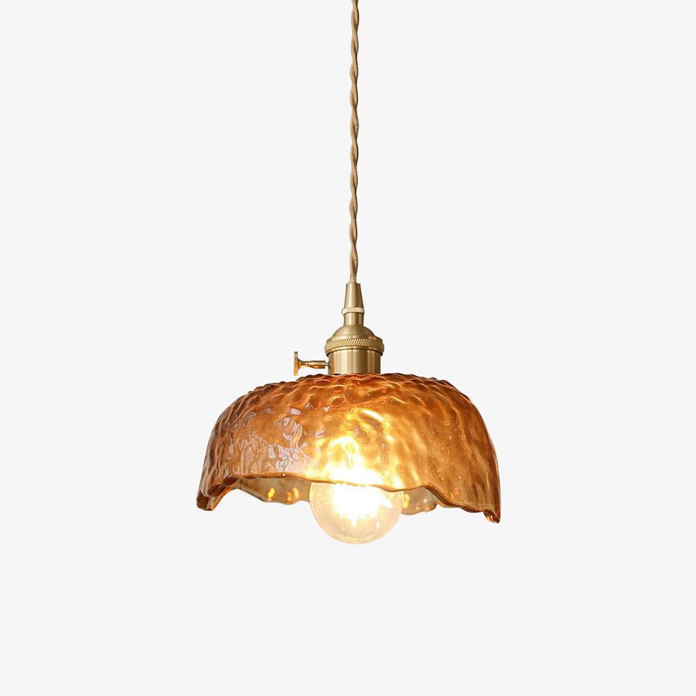 AmberHaven – Suspension Vintage en Verre Brun