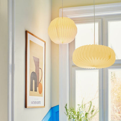 ZachtGloeiend | Retro Stijl Papieren Plafondlamp