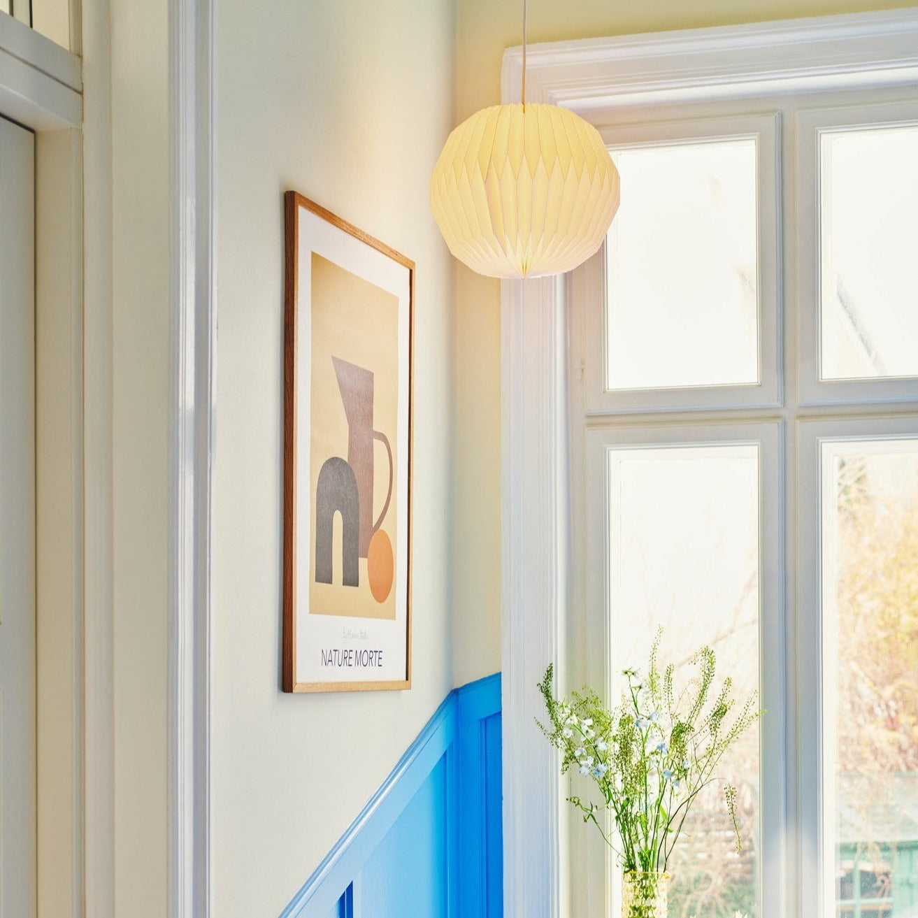 ZachtGloeiend | Retro Stijl Papieren Plafondlamp