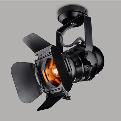 Spoorweg | Industriële Zwarte Plafondlamp – Plafond- of Railmontage