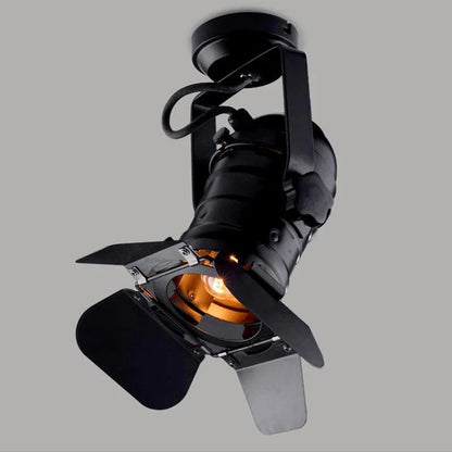 Spoorweg | Industriële Zwarte Plafondlamp – Plafond- of Railmontage